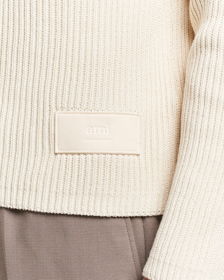 Uomini | Maglieria | AMI | Heavy Knitted Turtleneck Ivory