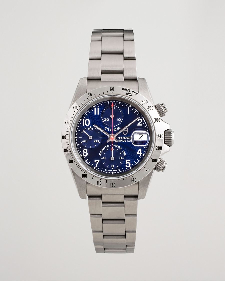 Uomini | Tudor Pre-Owned Tiger Prince Date Chronograph 72980 Steel Blue | Tudor Pre-Owned | Tiger Prince Date Chronograph 72980 Steel Blue