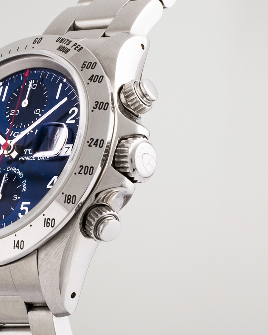 Uomini | Tudor Pre-Owned Tiger Prince Date Chronograph 72980 Steel Blue | Tudor Pre-Owned | Tiger Prince Date Chronograph 72980 Steel Blue