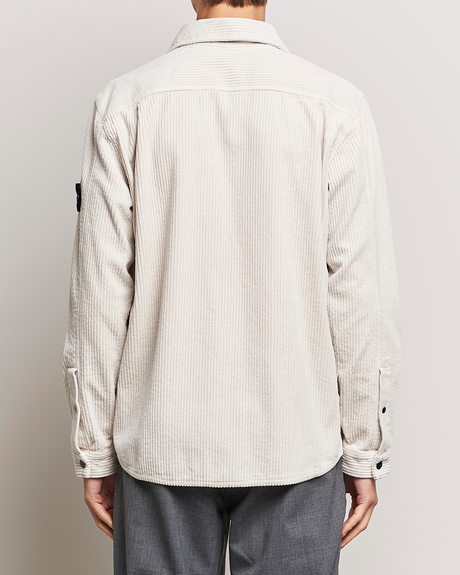 Uomini | Camicie | Stone Island | Garment Dyed Corduroy Overshirt Plaster