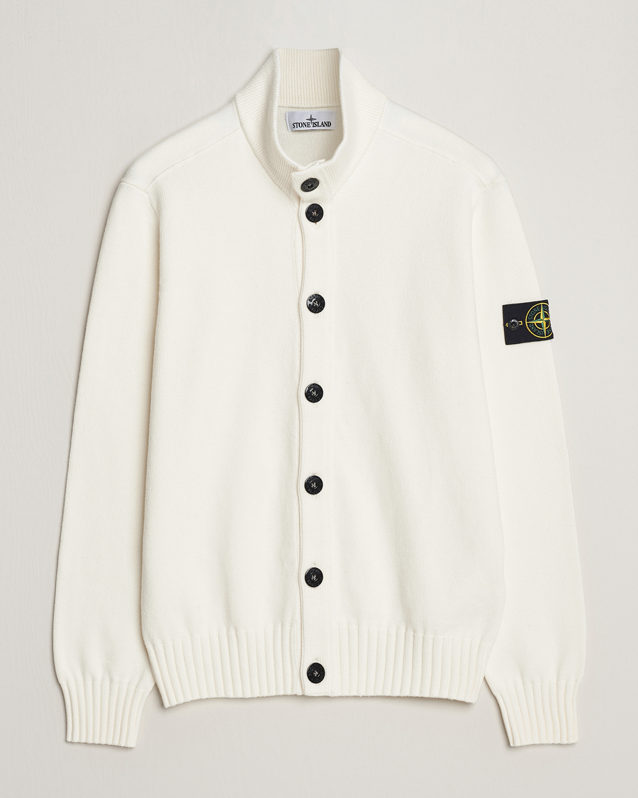 Uomini | Maglieria | Stone Island | Winter Cotton Cardigan Natural