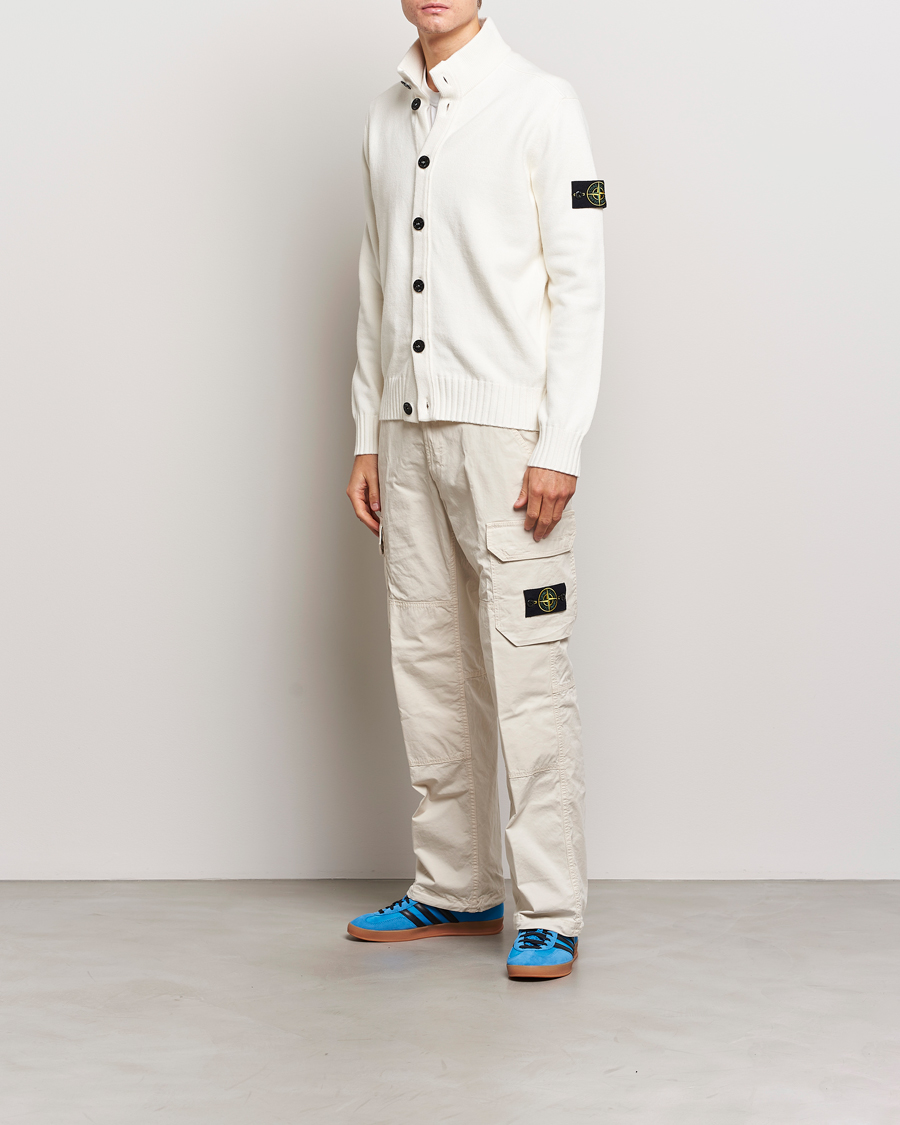 Uomini | Maglieria | Stone Island | Winter Cotton Cardigan Natural