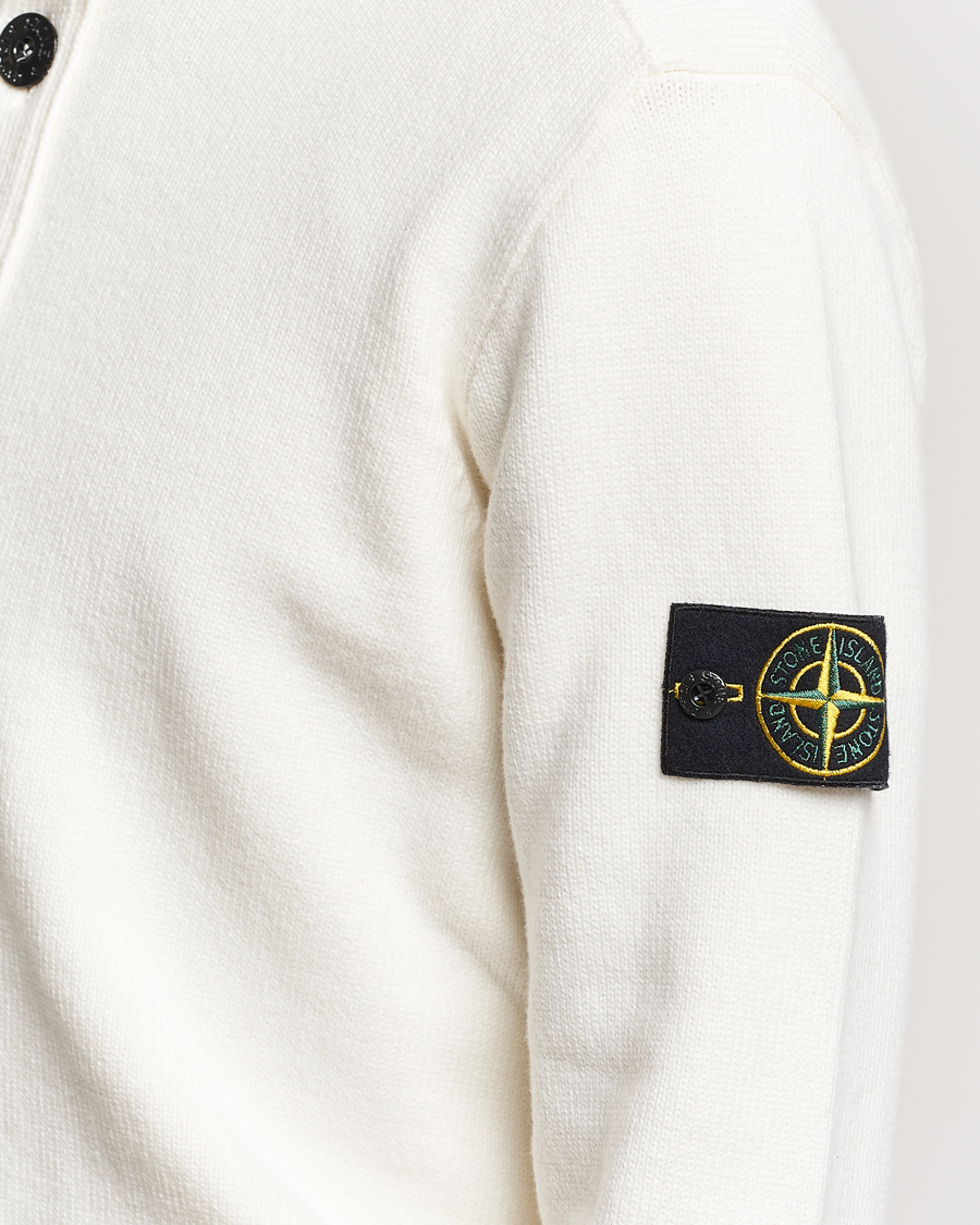 Uomini | Maglieria | Stone Island | Winter Cotton Cardigan Natural