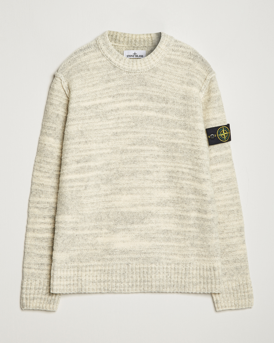 Uomini | Maglieria | Stone Island | Knitted Wool/Nylon Sweater Plaster