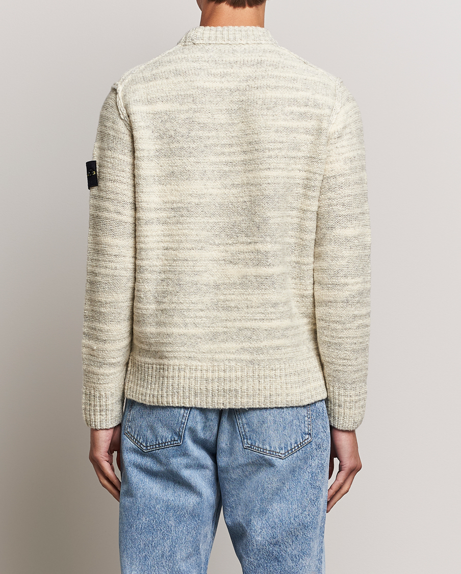Uomini | Maglieria | Stone Island | Knitted Wool/Nylon Sweater Plaster