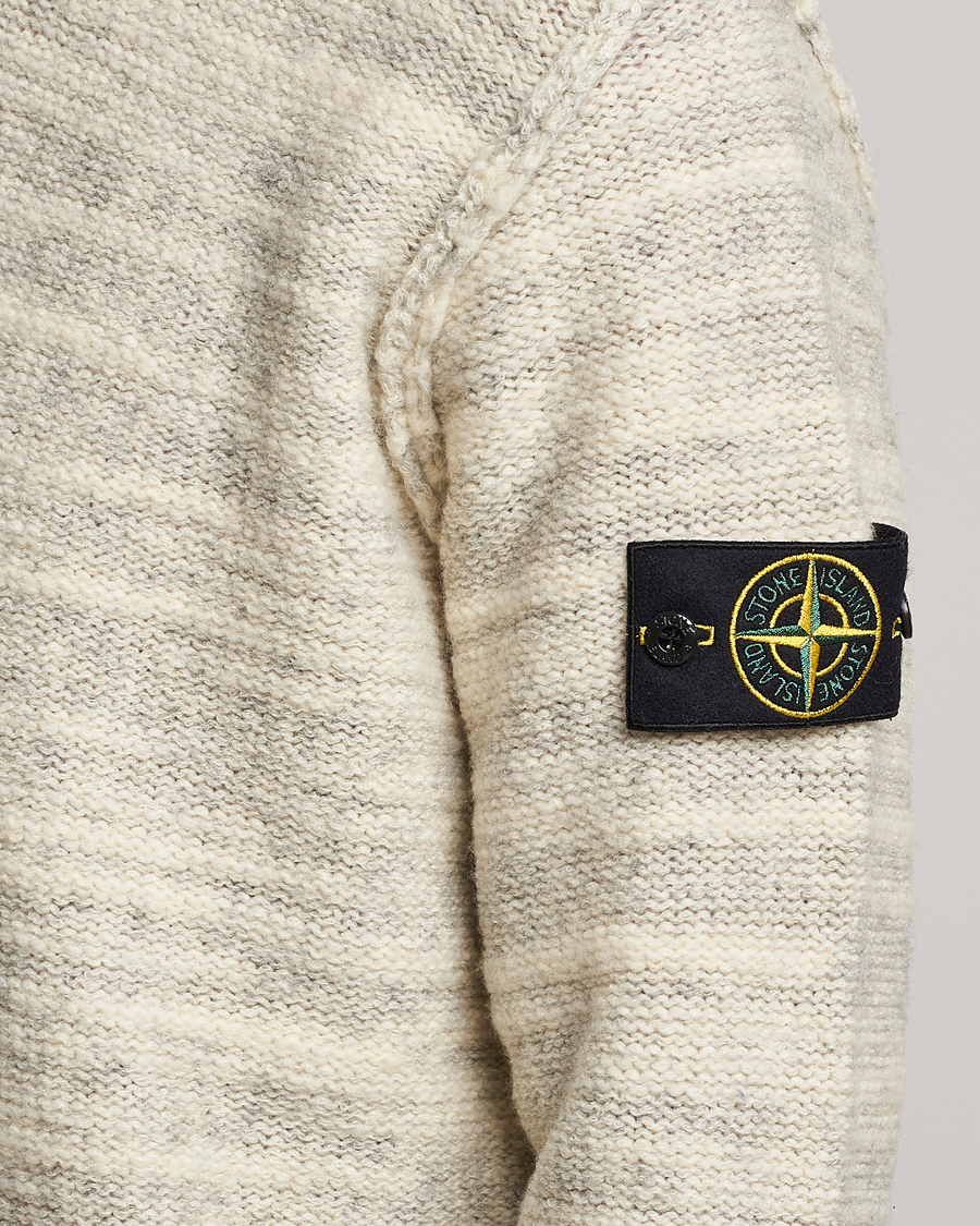 Uomini | Maglieria | Stone Island | Knitted Wool/Nylon Sweater Plaster