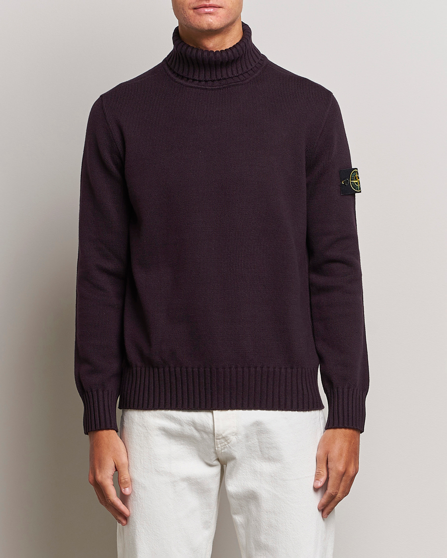 Uomini | Maglieria | Stone Island | Winter Cotton Polo Dark Burgundy