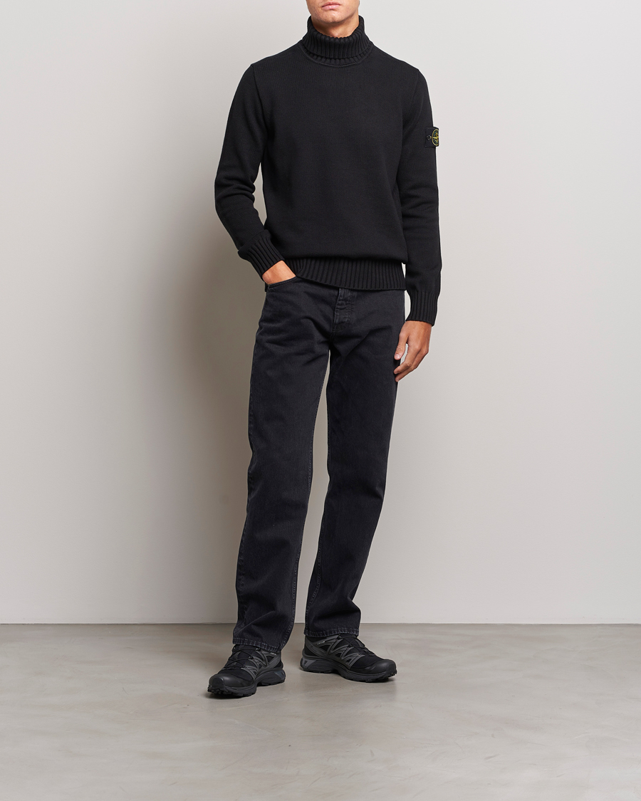 Uomini | Maglieria | Stone Island | Winter Cotton Polo Black