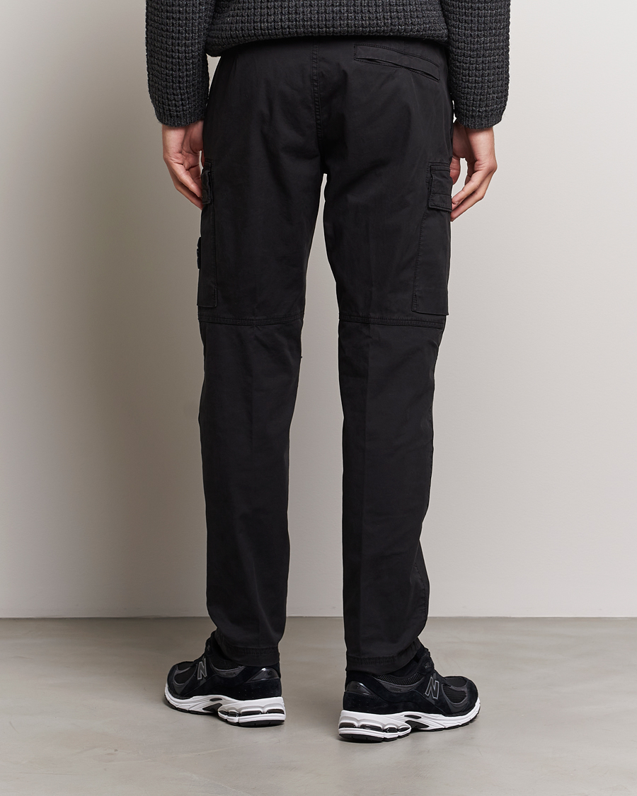 Uomini | Pantaloni | Stone Island | Stretch Cotton Gabardine Trousers Black