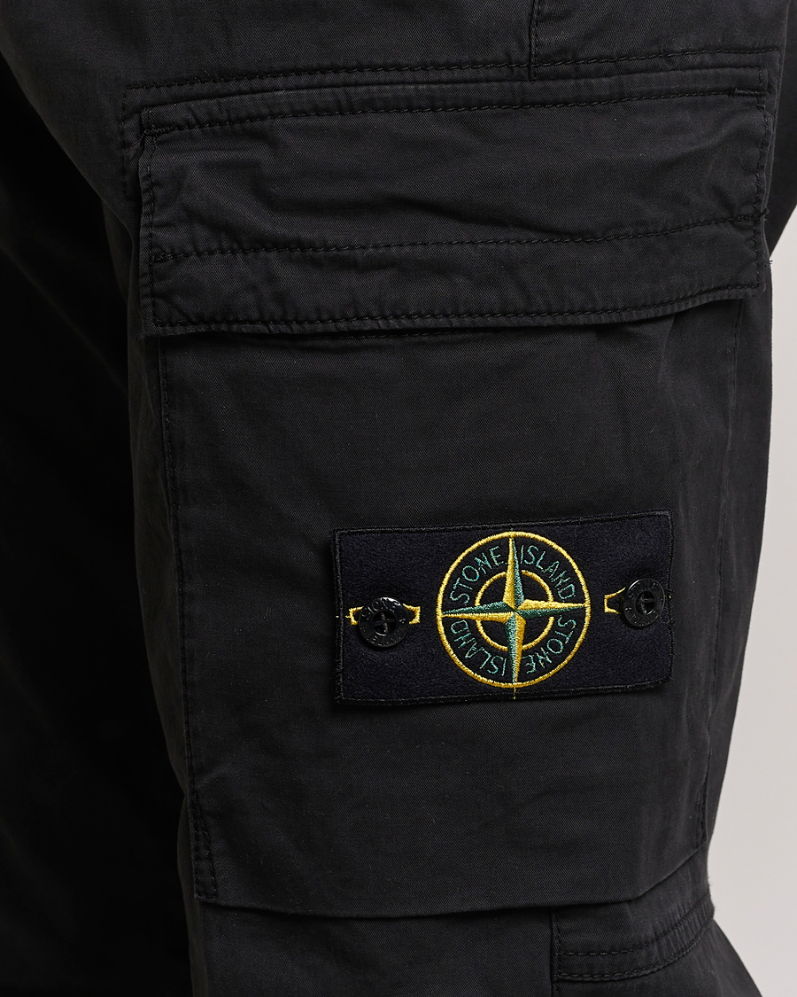 Uomini | Pantaloni | Stone Island | Stretch Cotton Gabardine Trousers Black
