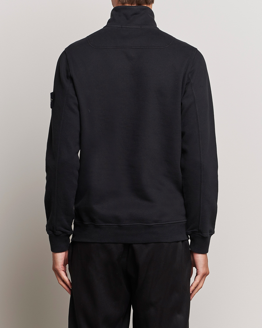 Uomini | Maglieria | Stone Island | Garment Dyed Fleece Half Zip Black