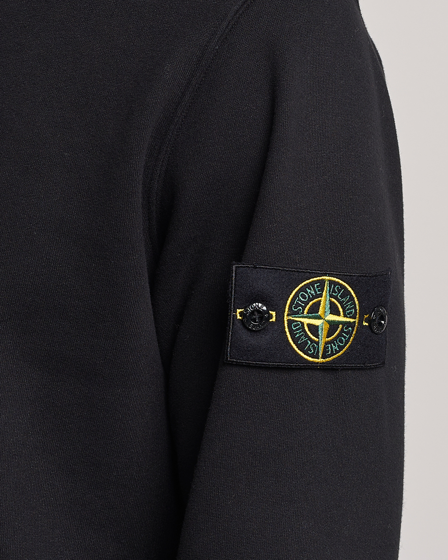 Uomini | Maglieria | Stone Island | Garment Dyed Fleece Half Zip Black