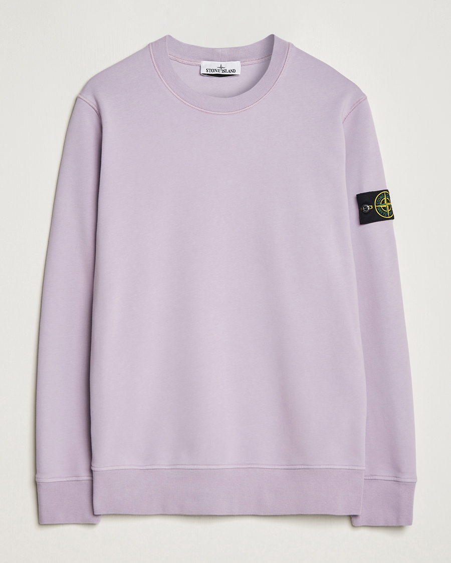 Uomini | Maglieria | Stone Island | Garment Dyed Fleece Sweatshirt Lavender