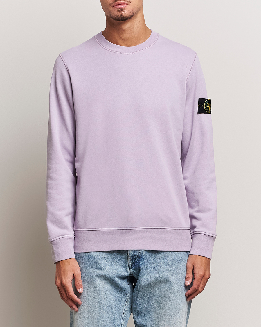 Uomini | Maglieria | Stone Island | Garment Dyed Fleece Sweatshirt Lavender
