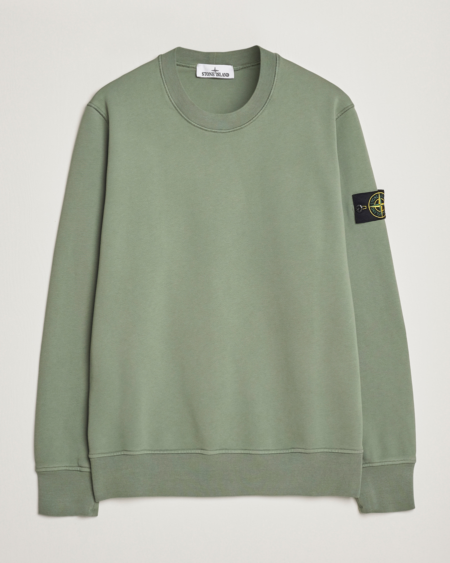 Uomini | Maglieria | Stone Island | Garment Dyed Fleece Sweatshirt Sage
