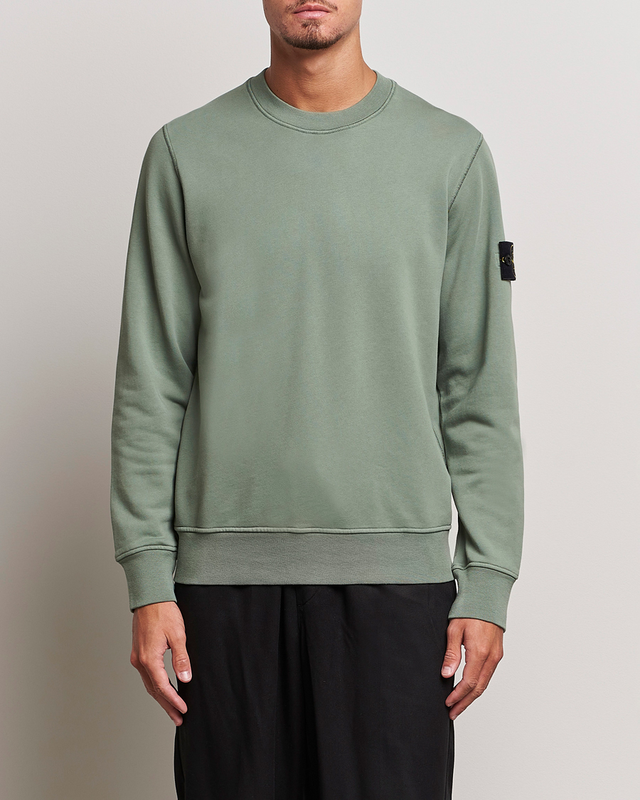 Uomini | Maglieria | Stone Island | Garment Dyed Fleece Sweatshirt Sage