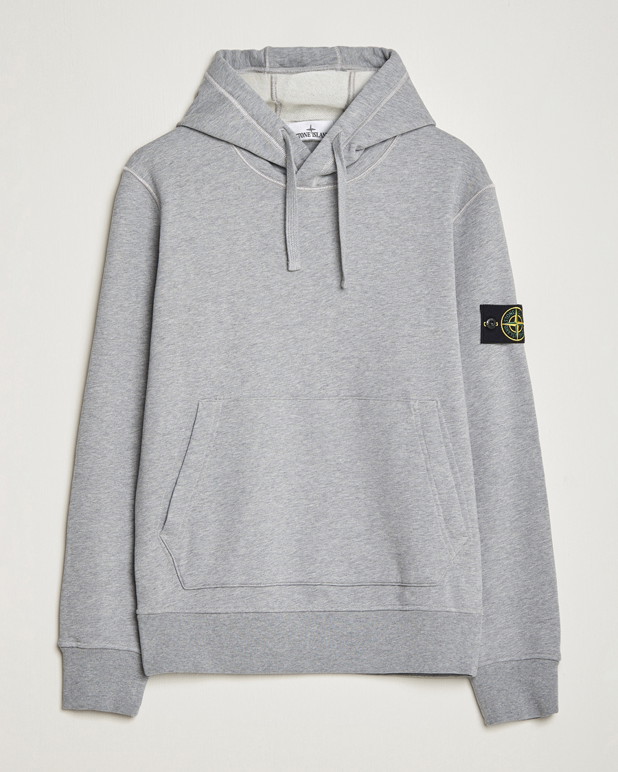 Uomini | Maglieria | Stone Island | Garment Dyed Fleece Hood Melange Grey