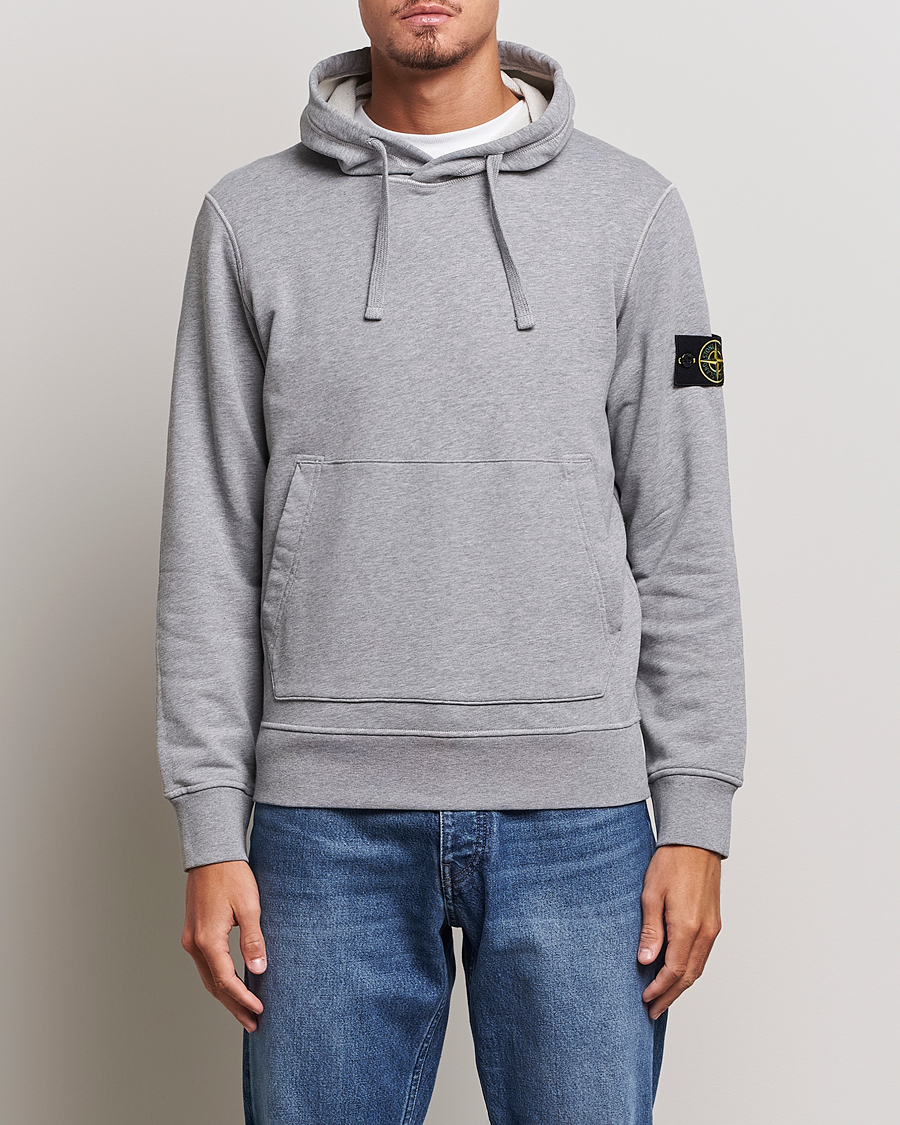 Uomini | Maglieria | Stone Island | Garment Dyed Fleece Hood Melange Grey