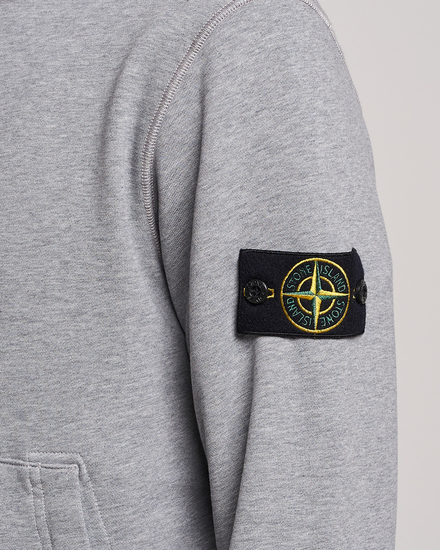 Uomini | Maglieria | Stone Island | Garment Dyed Fleece Hood Melange Grey