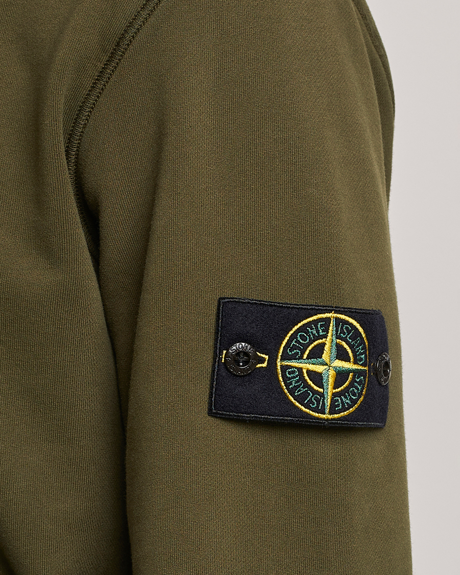 Uomini | Maglieria | Stone Island | Garment Dyed Fleece Hood Olive