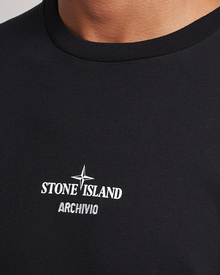 Uomini | T-shirt | Stone Island | Garment Dyed Archivio T-Shirt Black
