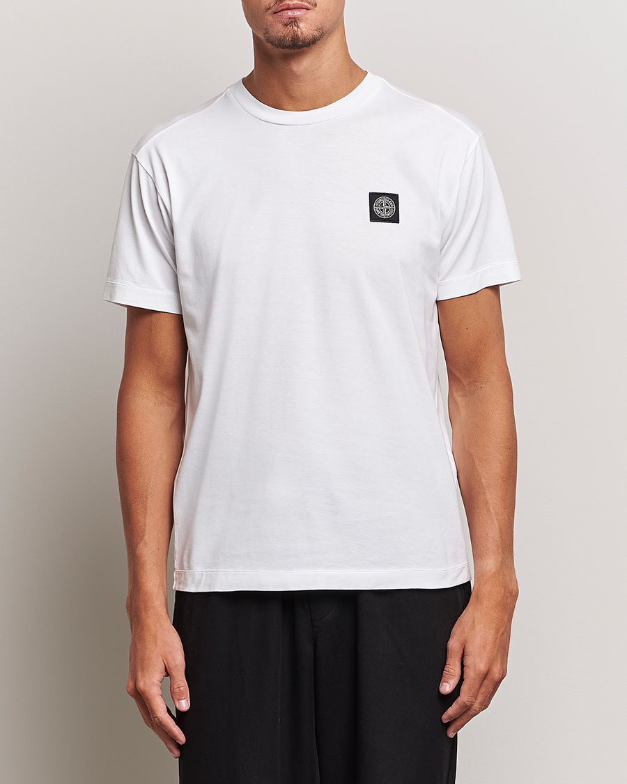 Uomini | T-shirt | Stone Island | Garment Dyed Jersey T-Shirt White