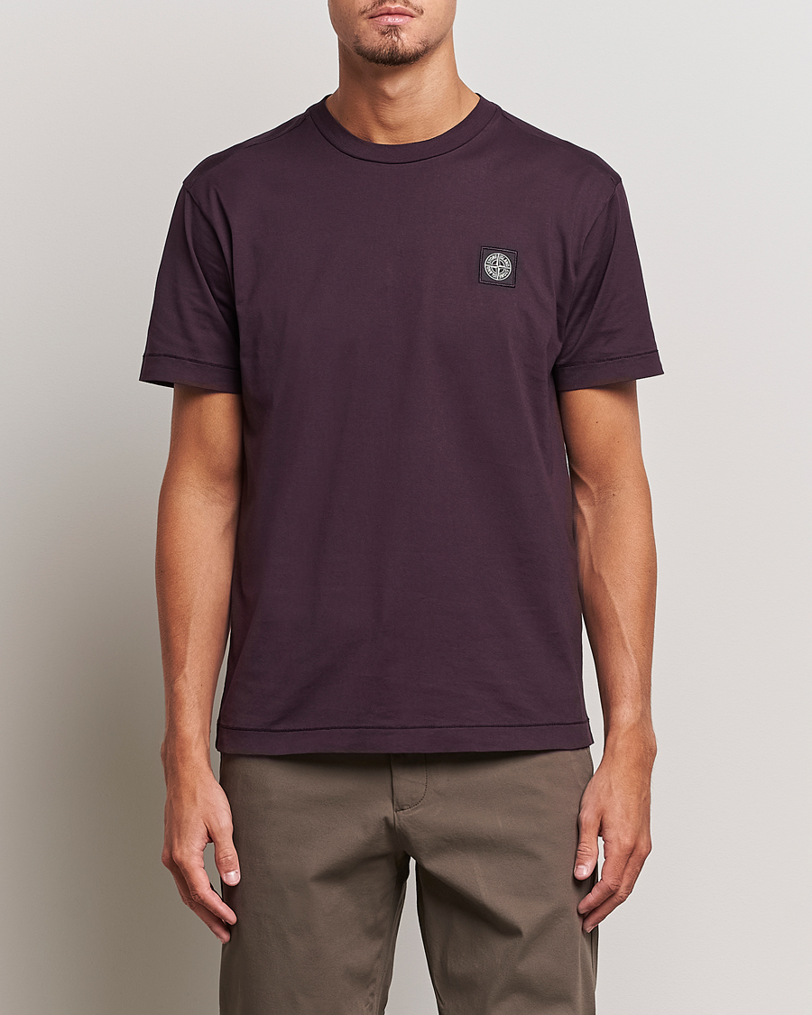Uomini | T-shirt | Stone Island | Garment Dyed Jersey T-Shirt Dark Burgundy