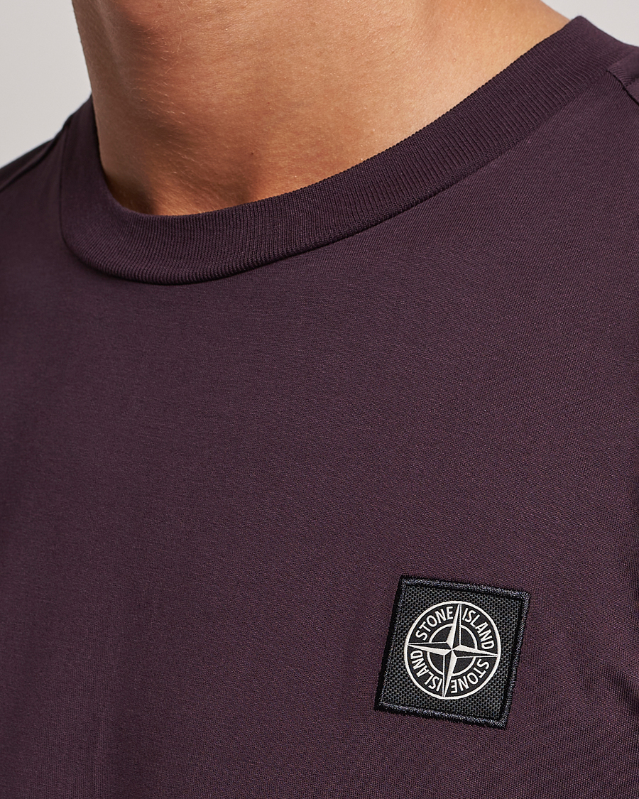 Uomini | T-shirt | Stone Island | Garment Dyed Jersey T-Shirt Dark Burgundy