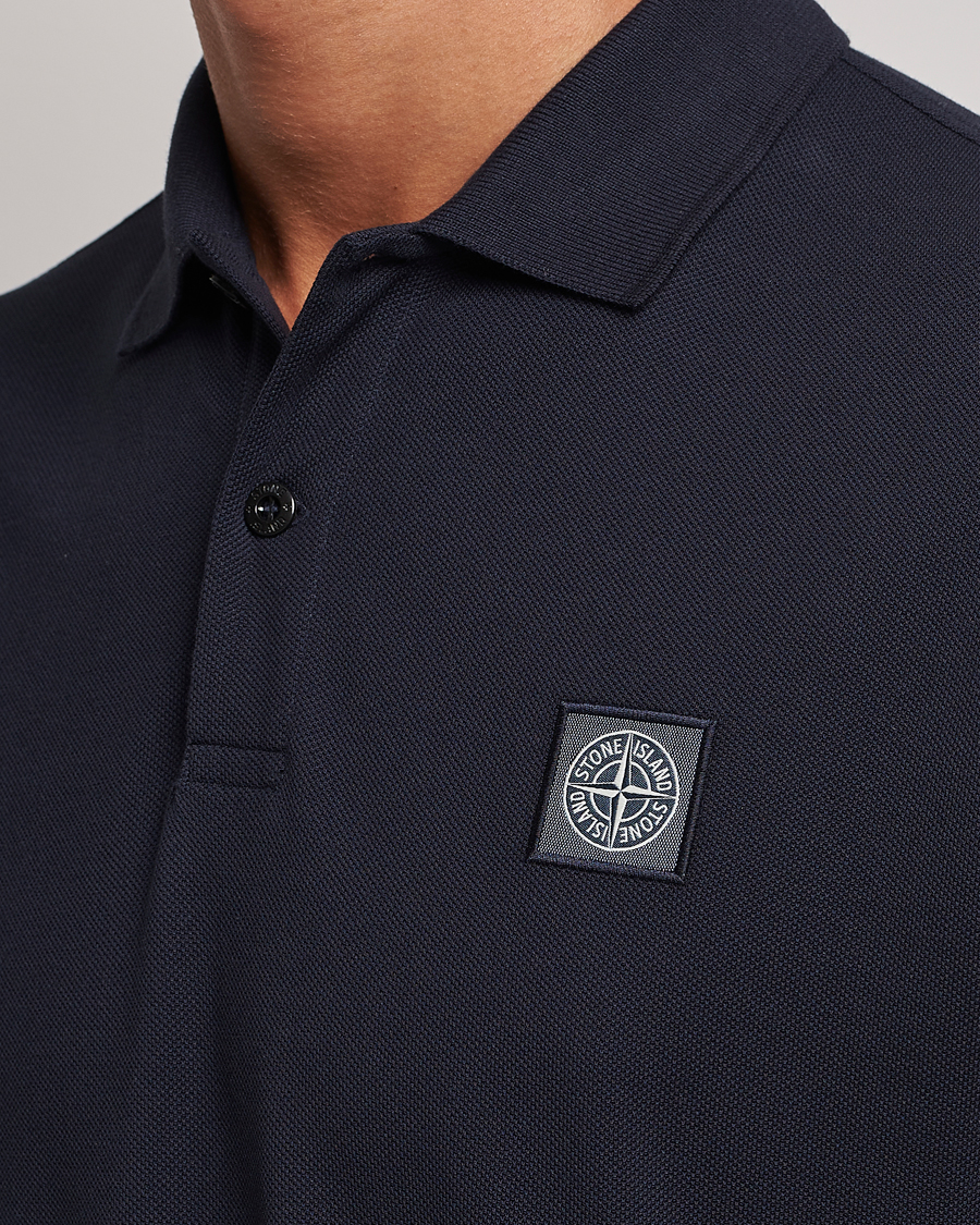 Uomini | Polo | Stone Island | Cotton Pique Polo Navy Blue