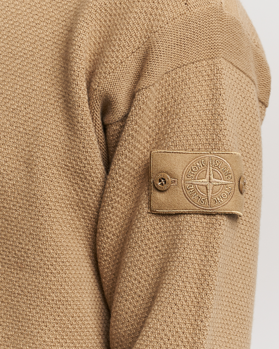 Uomini | Maglieria | Stone Island | Ghost Piece Geelong Wool Turtleneck Dark Beige