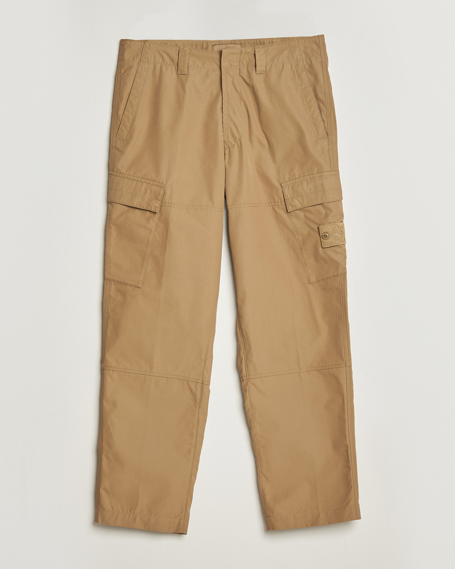 Uomini | Pantaloni | Stone Island | Ghost Piece O-Ventile Trousers Dark Beige