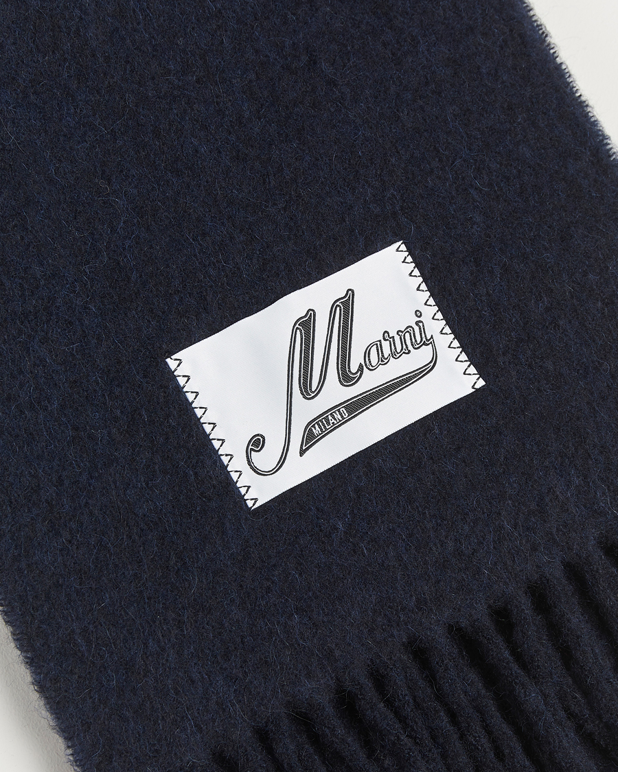 Uomini | Marni Brushed Alpaca Scarf Blublack | Marni | Brushed Alpaca Scarf Blublack