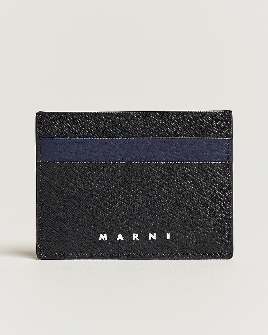 Uomini | Marni Saffiano Leather Cardholder Blublack | Marni | Saffiano Leather Cardholder Blublack