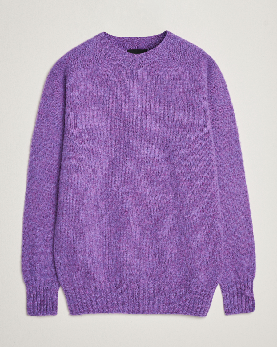 Uomini | Maglieria | Howlin' | Brushed Wool Sweater Purple Lover