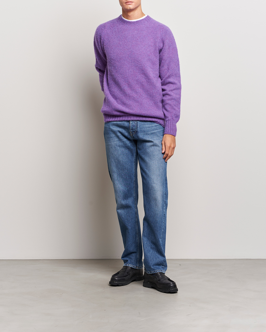 Uomini | Maglieria | Howlin' | Brushed Wool Sweater Purple Lover