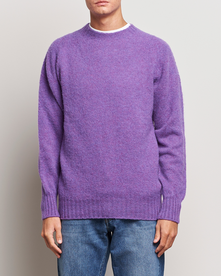 Uomini | Maglieria | Howlin' | Brushed Wool Sweater Purple Lover