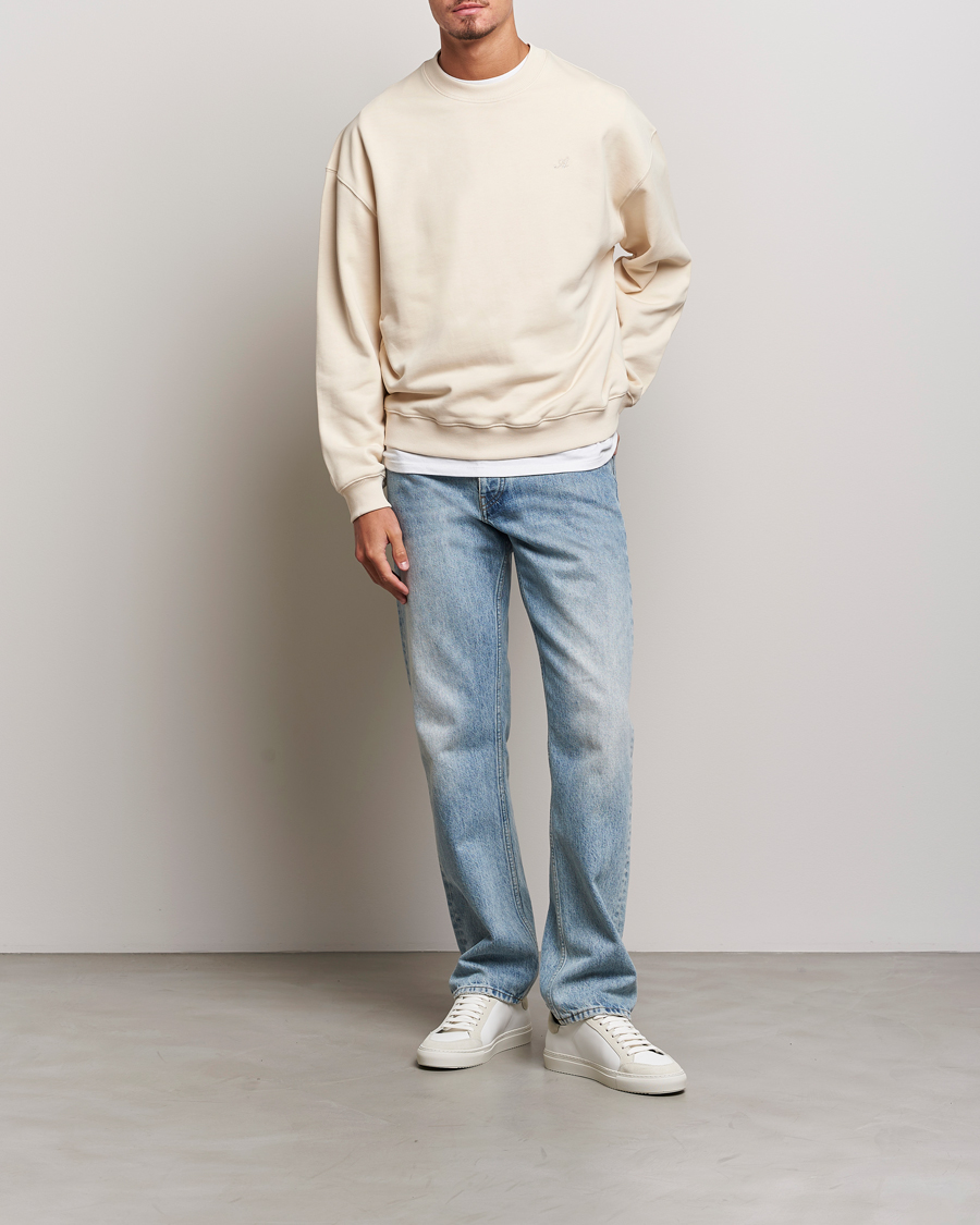 Uomini | Maglieria | Axel Arigato | Honor Crew Neck Sweatshirt Pale Beige