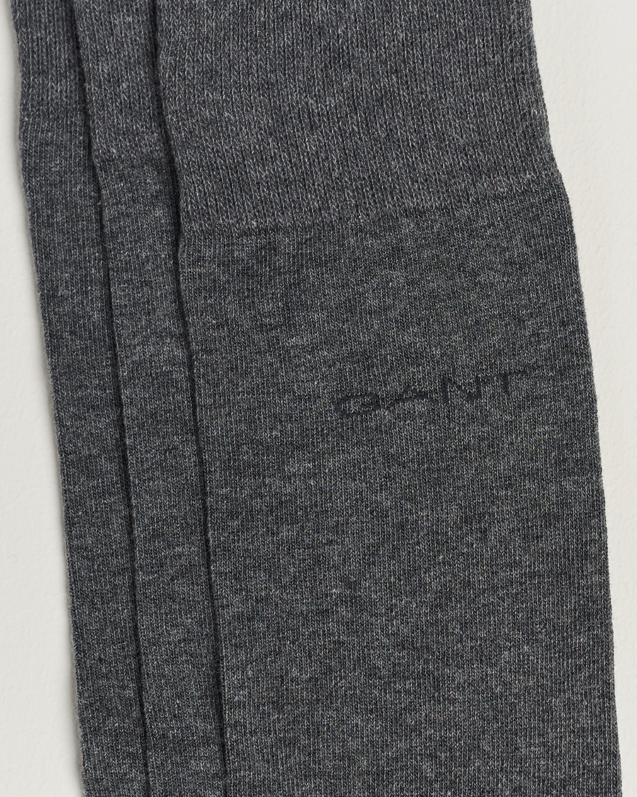 Uomini | Biancheria intima | Gant | 3-Pack Cotton Socks Charcoal Melange