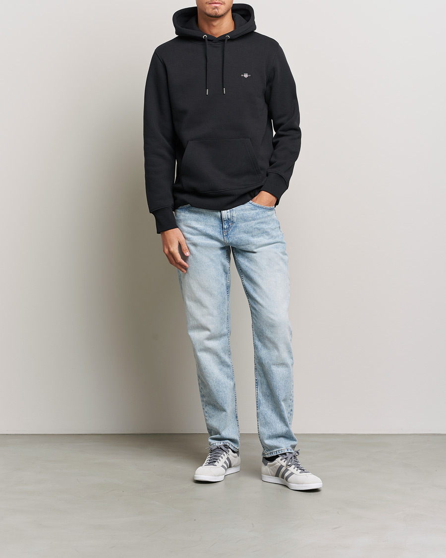 Uomini | Maglieria | Gant | Original Shield Logo Hoodie Black