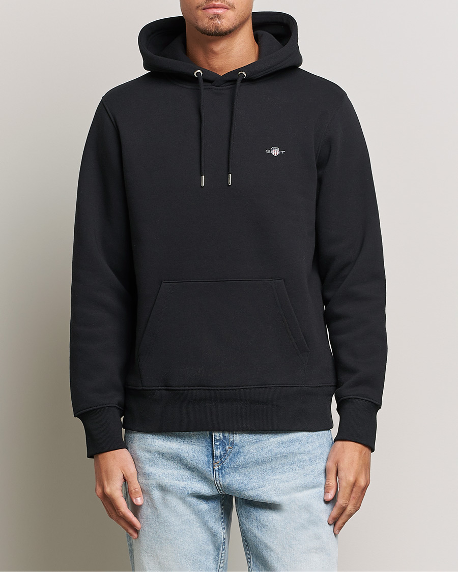 Uomini | Maglieria | Gant | Original Shield Logo Hoodie Black