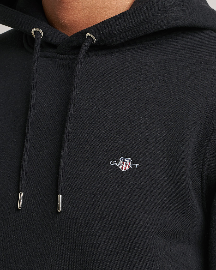 Uomini | Maglieria | Gant | Original Shield Logo Hoodie Black