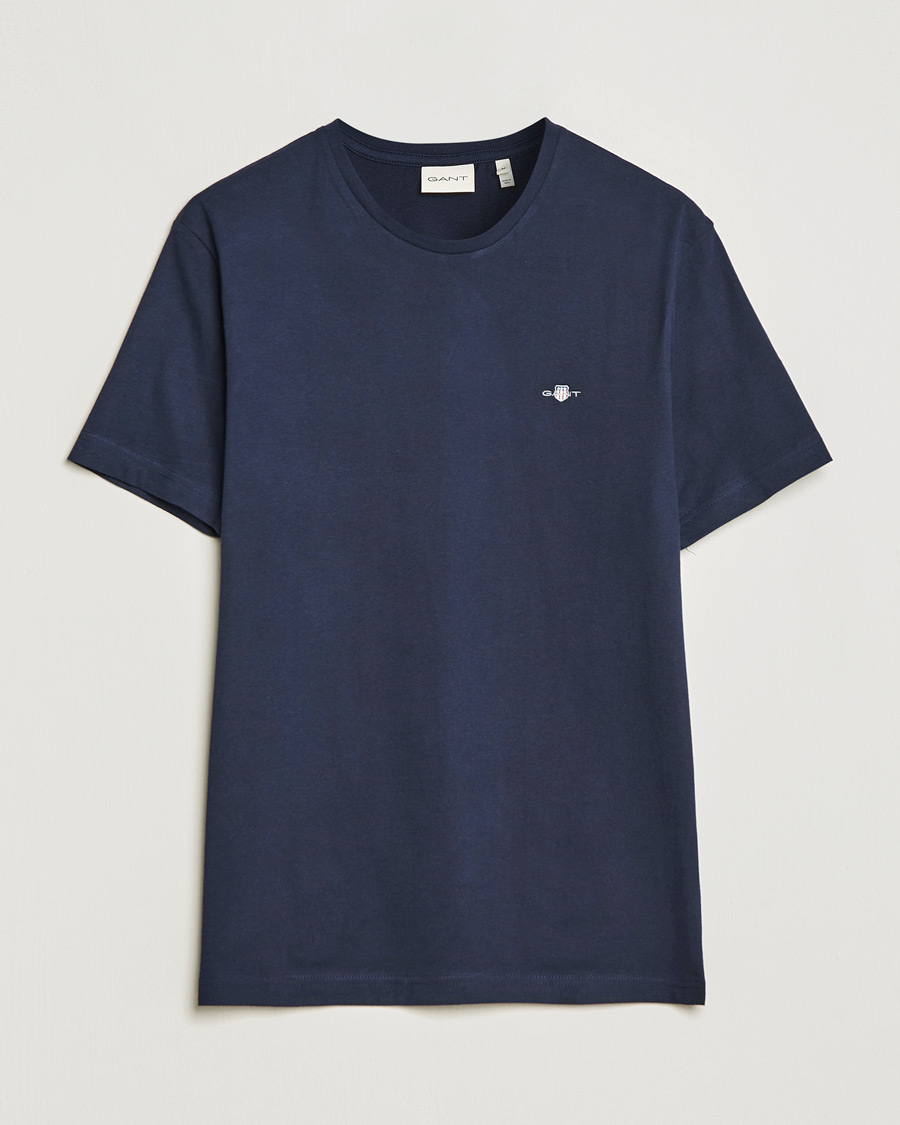 Uomini | T-shirt | Gant | The Original Solid T-Shirt Evening Blue