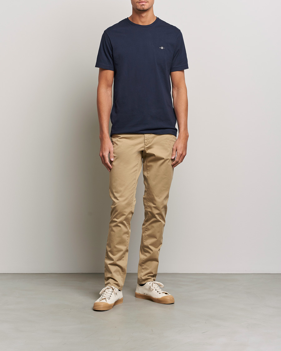 Uomini | T-shirt | Gant | The Original Solid T-Shirt Evening Blue
