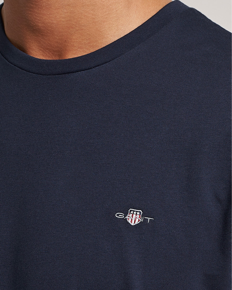 Uomini | T-shirt | Gant | The Original Solid T-Shirt Evening Blue