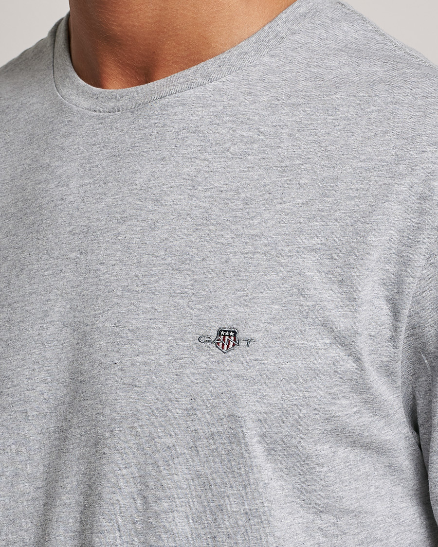 Uomini | T-shirt | Gant | The Original Solid T-Shirt Grey Melange