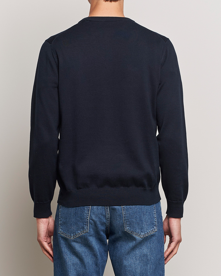 Uomini | Maglieria | Gant | Classic Cotton Crew Neck Evening Blue