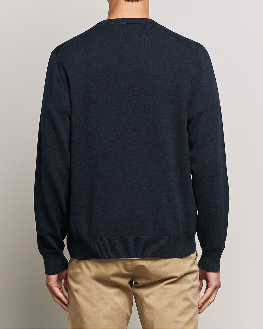 Uomini | Maglieria | Gant | Classic Cotton V-Neck Evening Blue