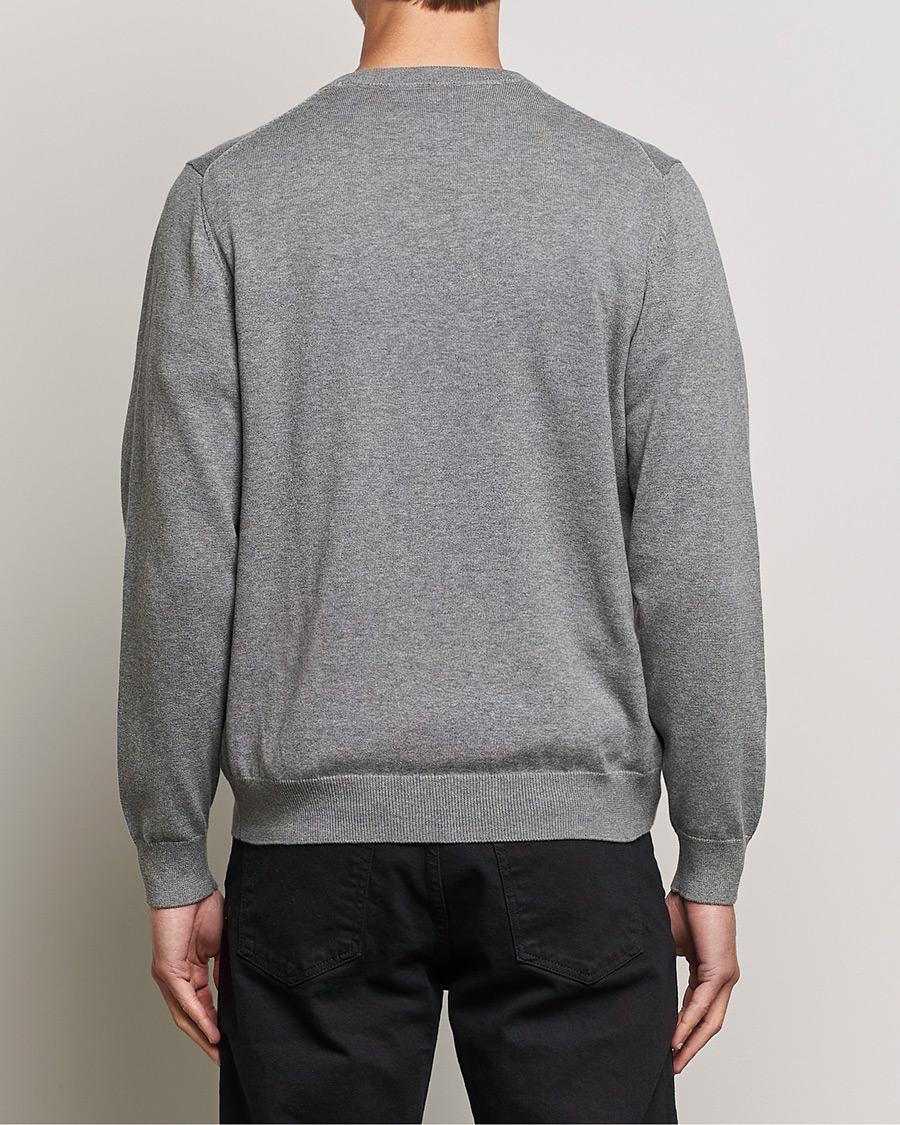Uomini | Maglieria | Gant | Classic Cotton V-Neck Dark Grey Melange