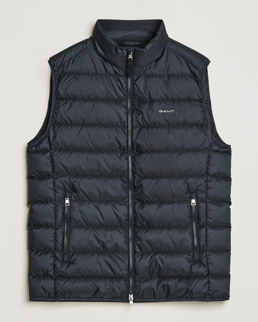 Uomini | Gilet | Gant | The Light Down Gilet Black