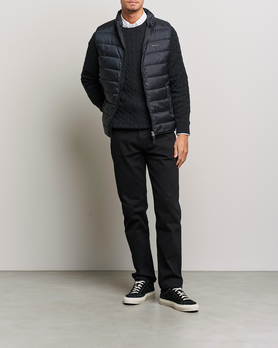 Uomini | Gilet | Gant | The Light Down Gilet Black